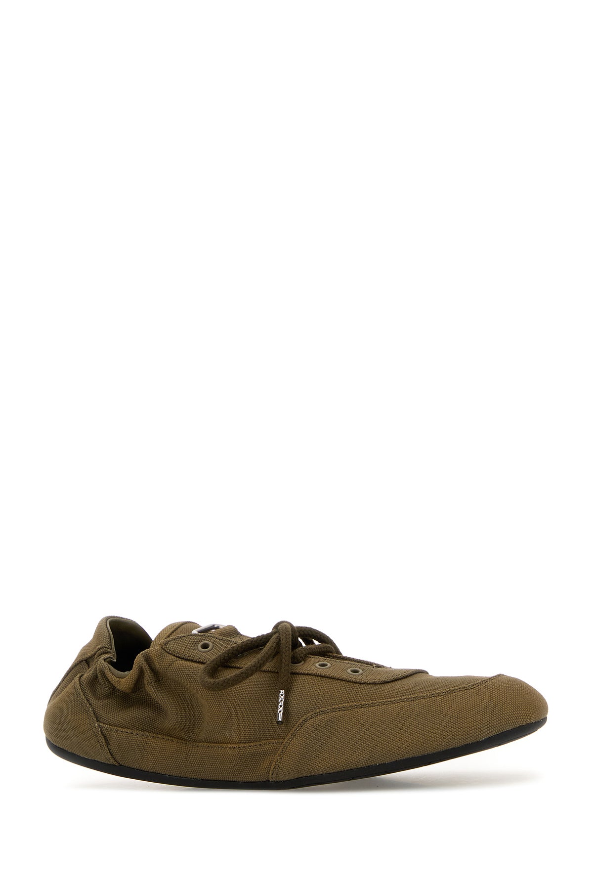 Prada Sneakers Collapse in tela verde militare, view 2