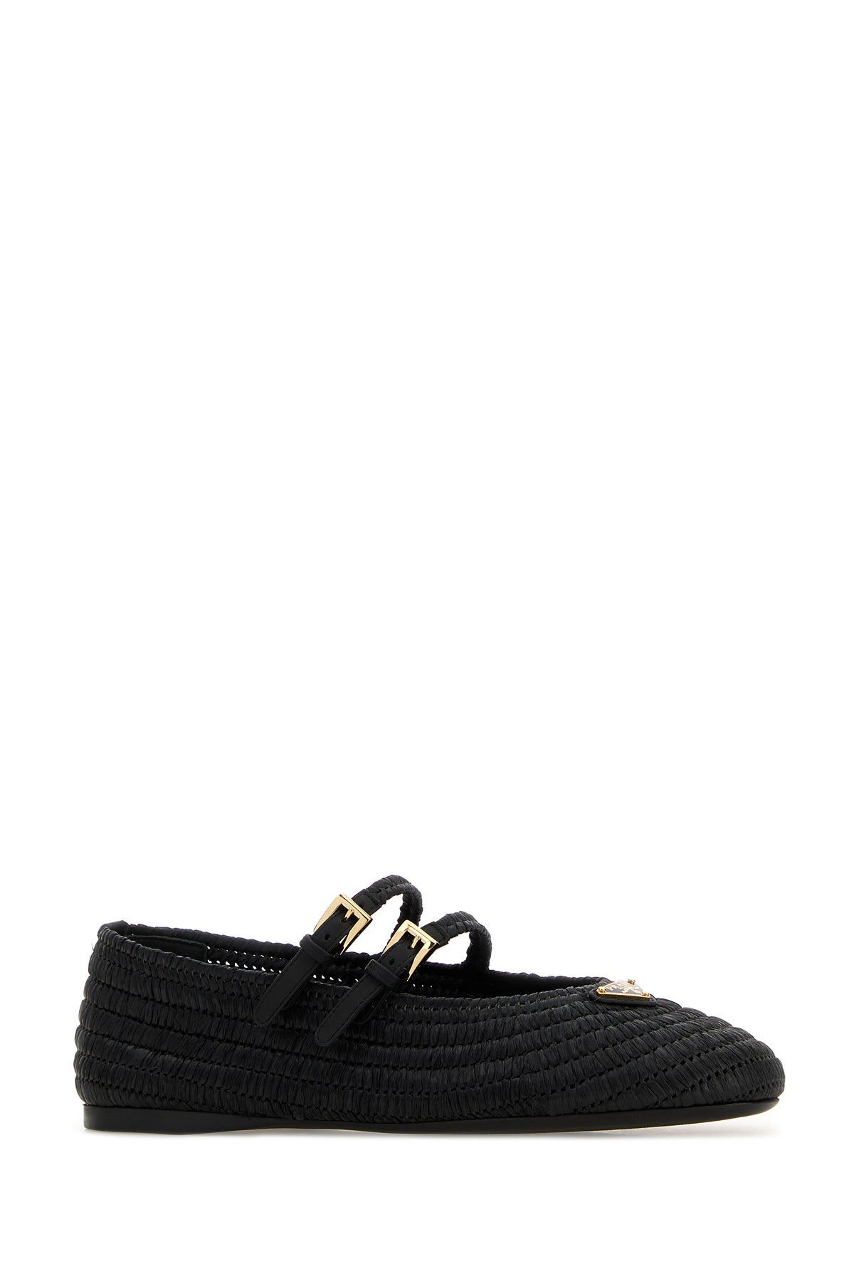 Prada Ballerine in rafia nera, view 2