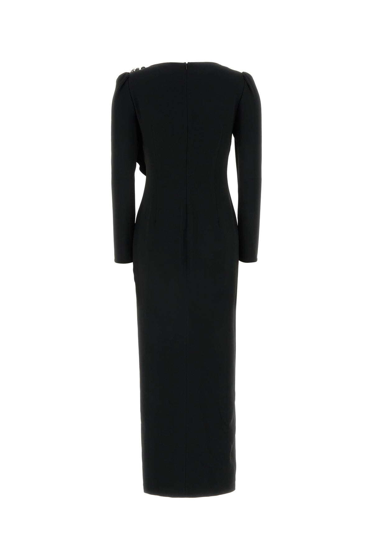 ALESSANDRA RICH Abito lungo in cady nero, view 2
