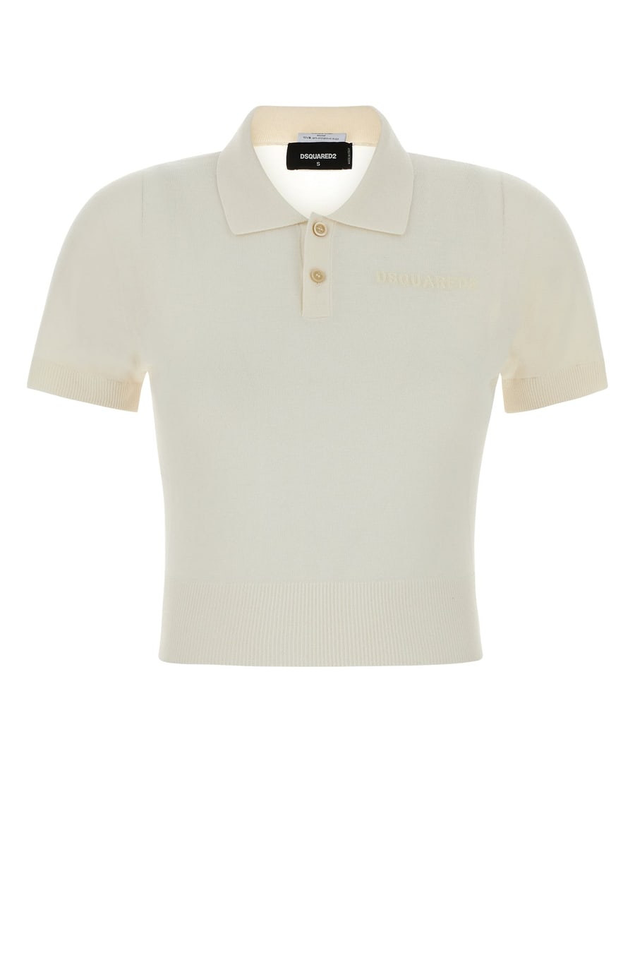 Dsquared2 Polo in maglia bianca