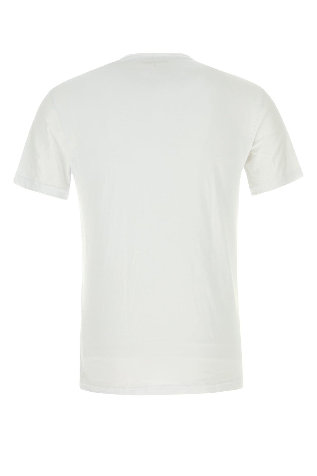 Emporio Armani T-shirt in cotone stretch bianco, view 2