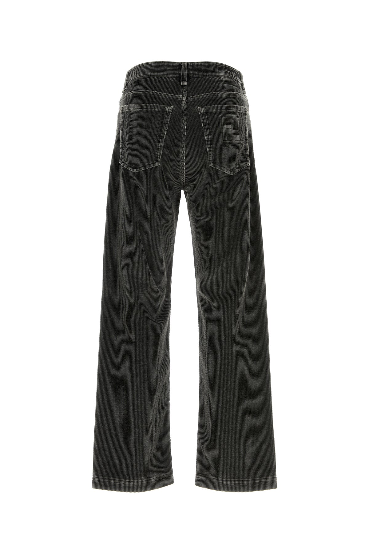 Fendi Pantalone in velluto a coste antracite, view 2