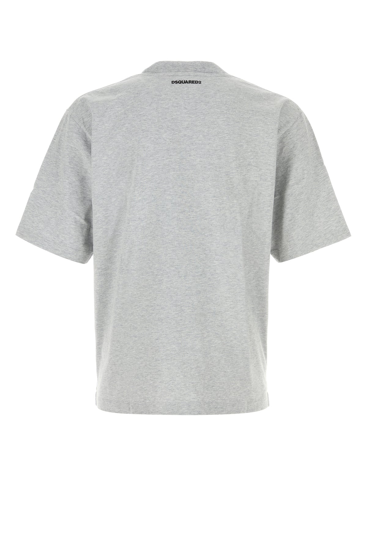 Dsquared2 T-shirt oversize in cotone grigio melangé, view 2