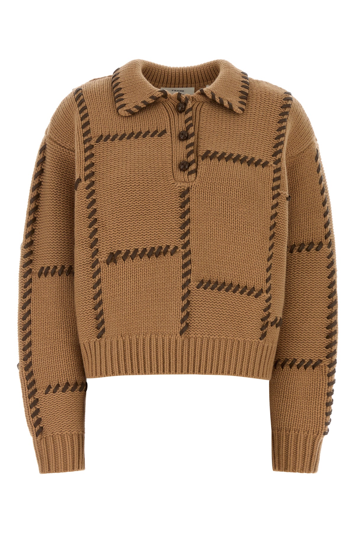FRAME Maglione oversize in misto lana cammello