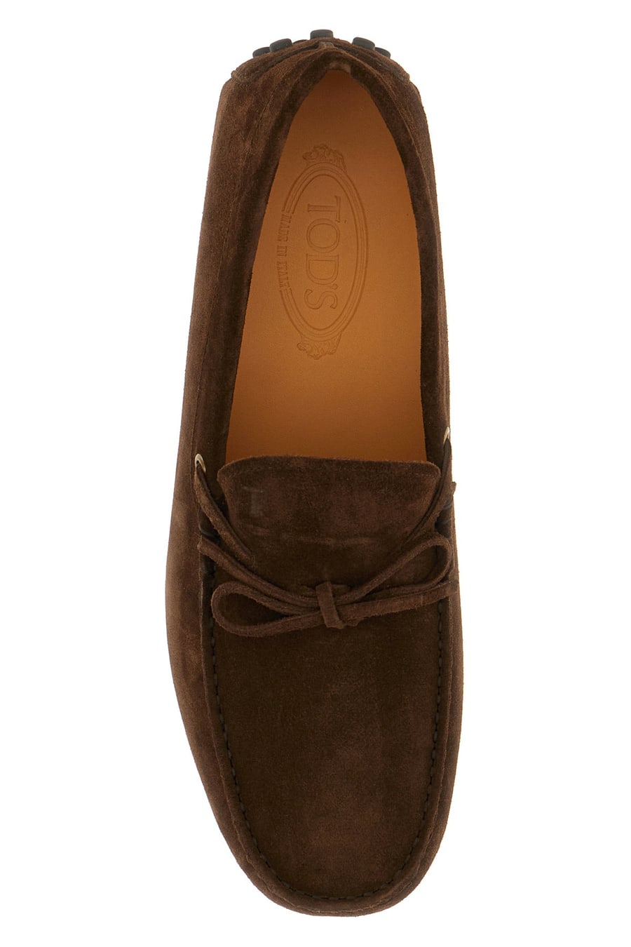 Tod's Mocassini in pelle scamosciata cioccolato, view 4
