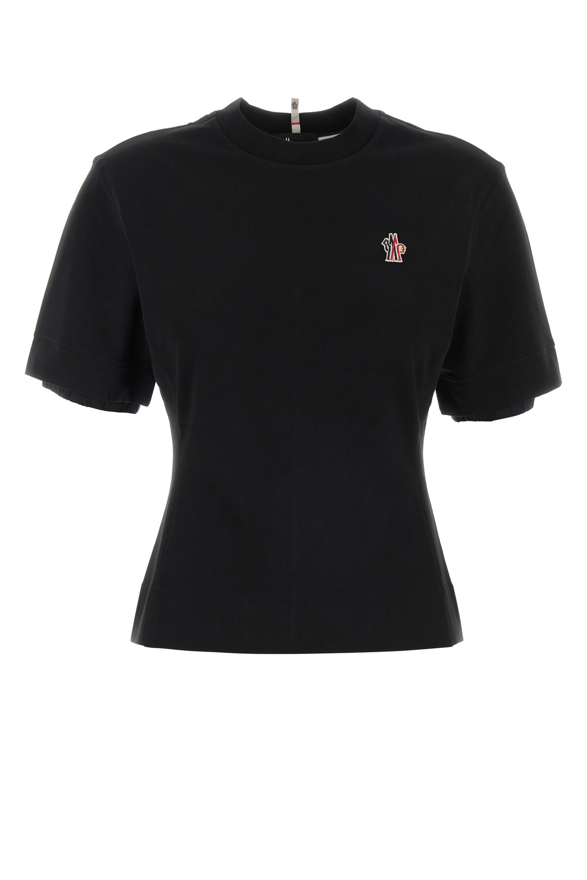 MONCLER GRENOBLE T-shirt in cotone stretch nero
