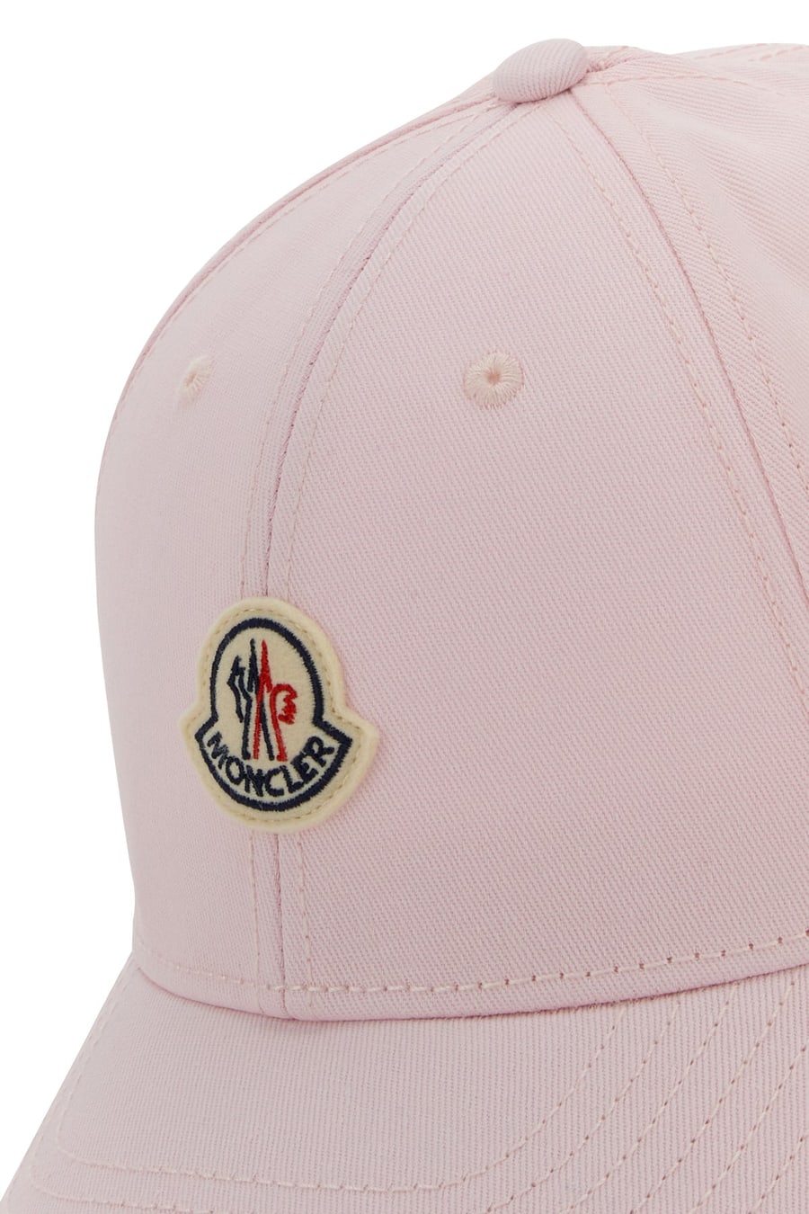 Moncler Cappello da baseball in cotone rosa, view 4