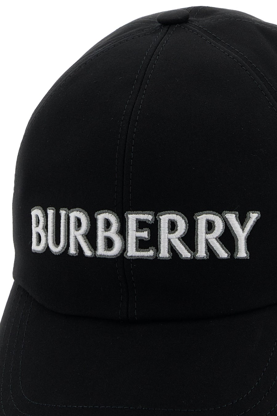 Burberry Cappello da baseball in gabardine nero, view 4