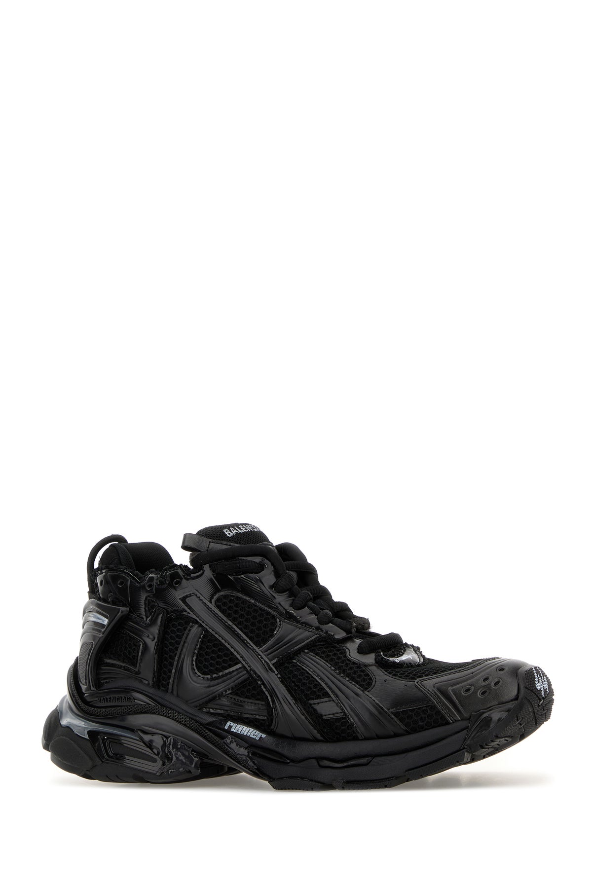 Balenciaga Sneakers Runner LED nere in rete e gomma, view 2