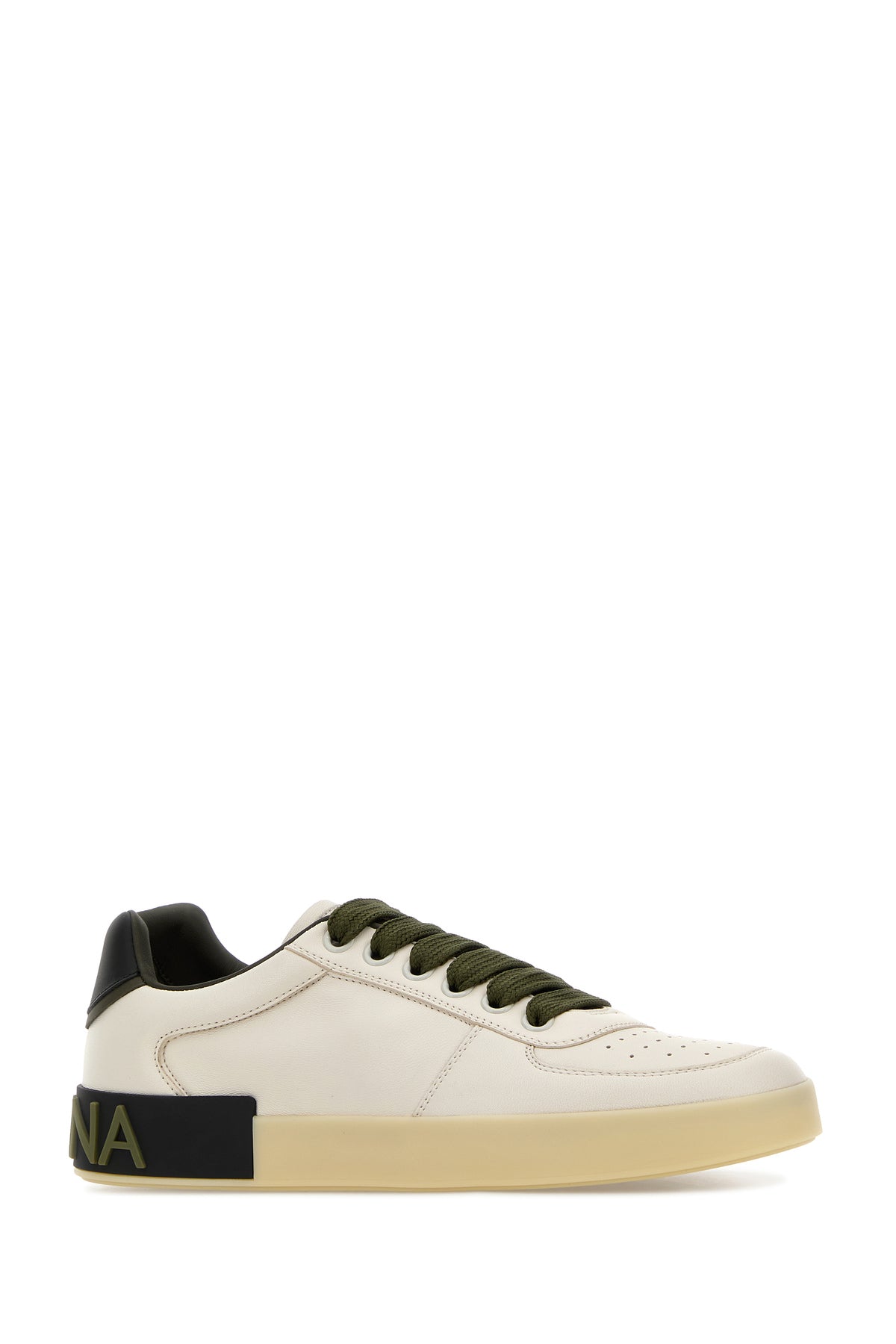 Dolce & Gabbana Sneakers Portofino in pelle avorio, view 2