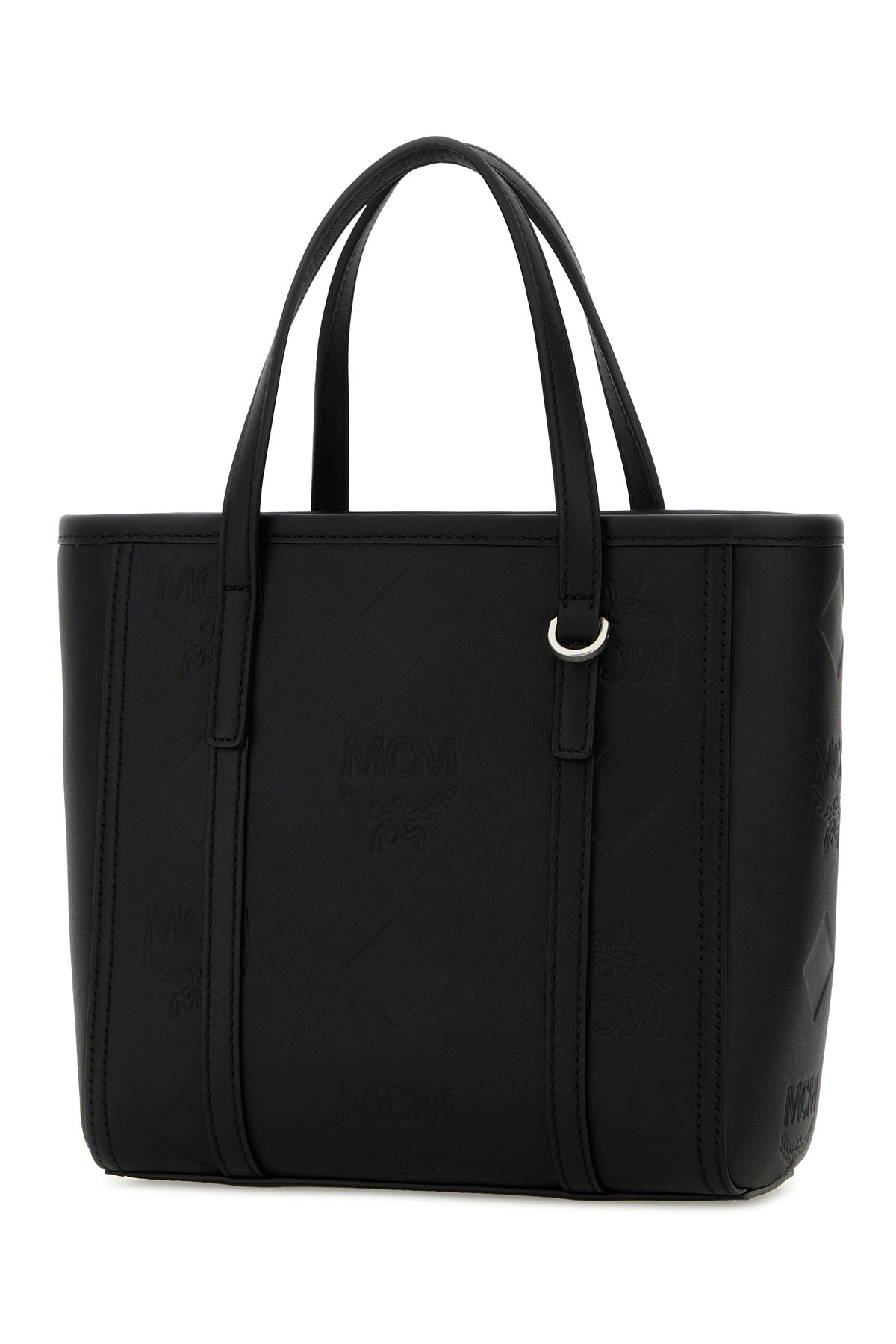 MCM Borsa a mano Toni mini in pelle nera, view 2