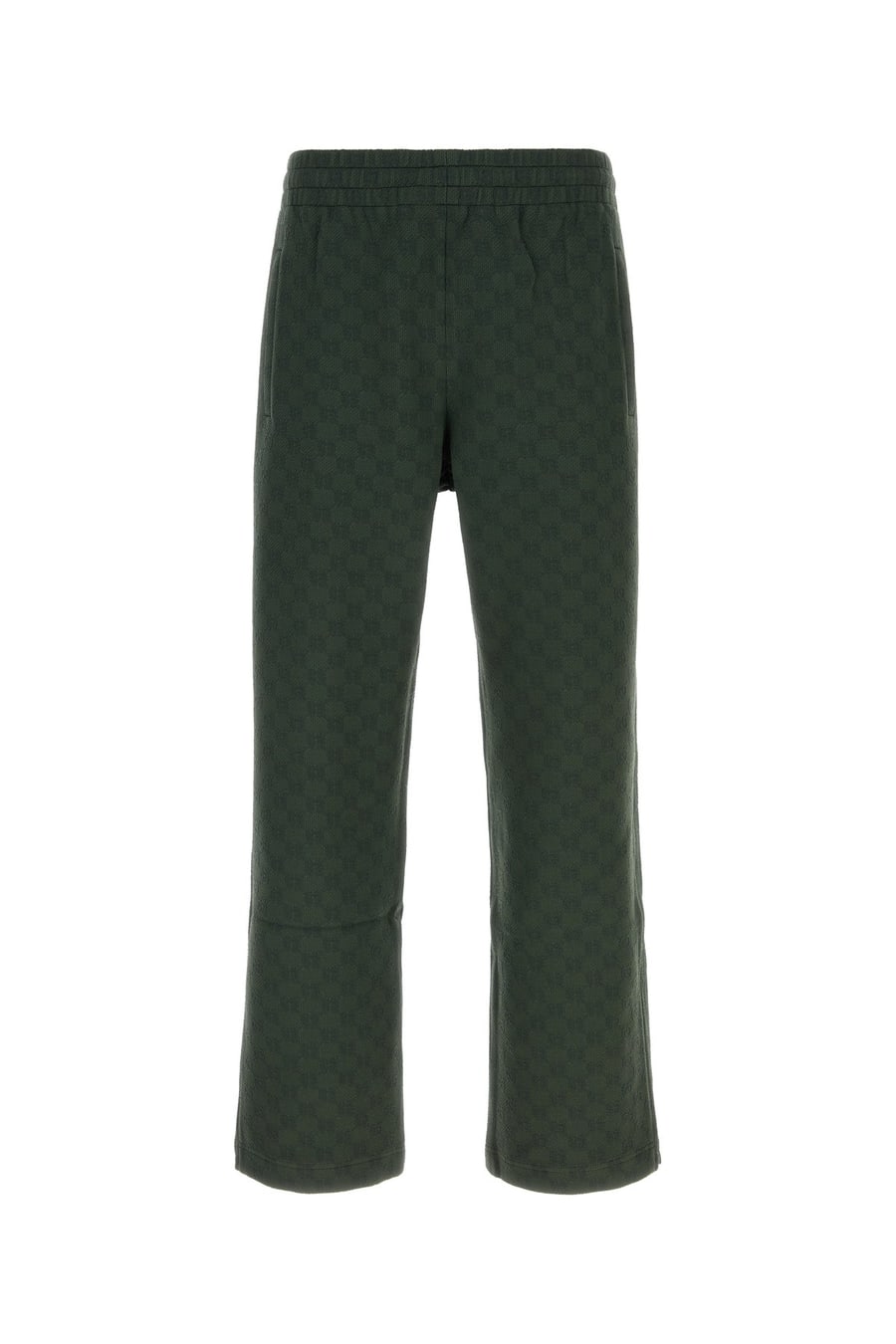 Gucci Pantalone jogging in nylon stretch verde bottiglia