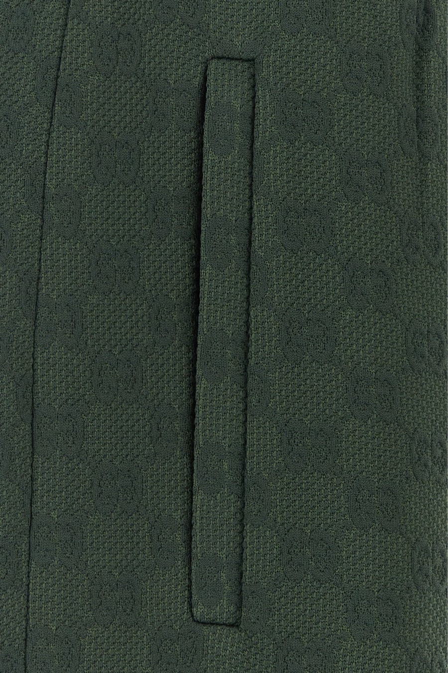Gucci Pantalone jogging in nylon stretch verde bottiglia, view 5