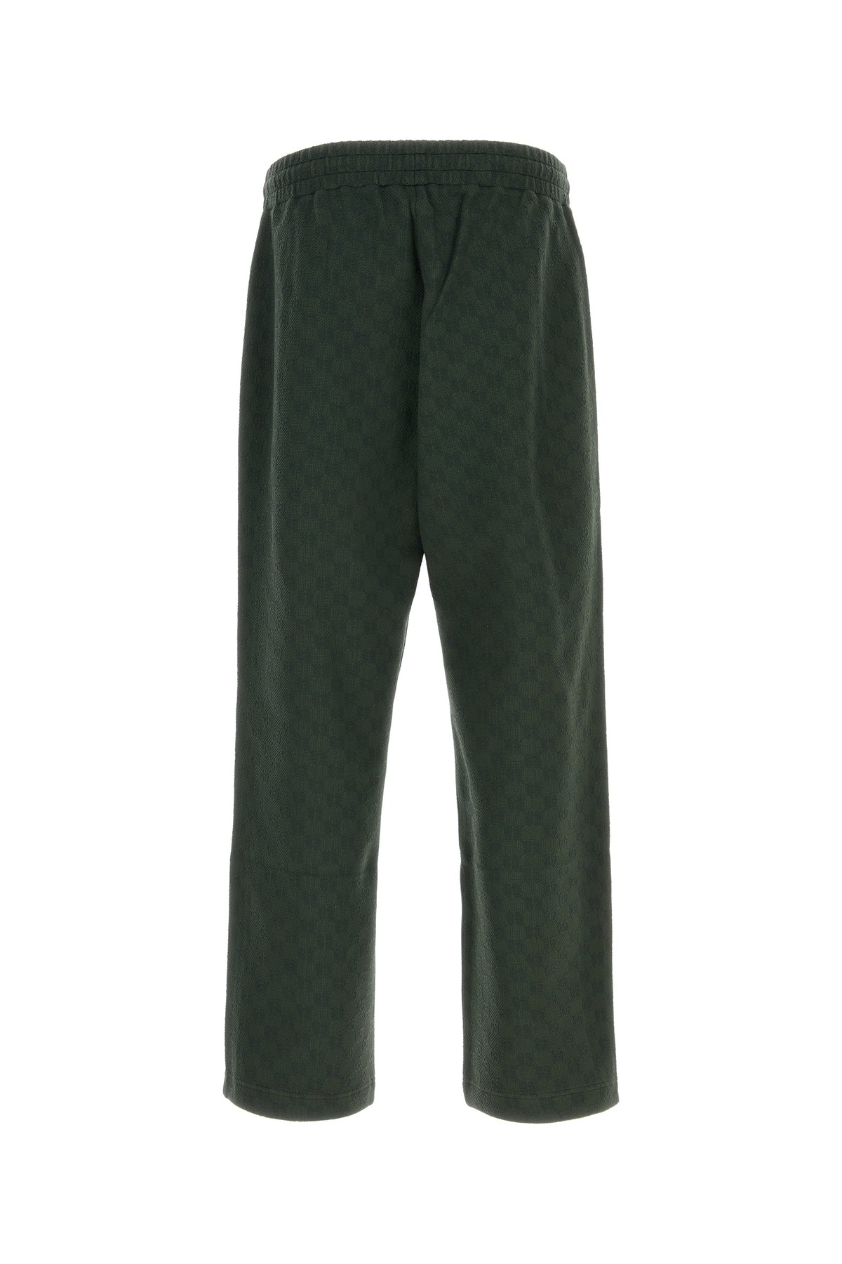 Gucci Pantalone jogging in nylon stretch verde bottiglia, view 2