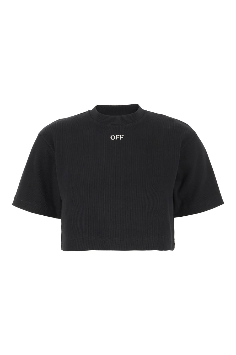 Off-White T-shirt in cotone stretch nero