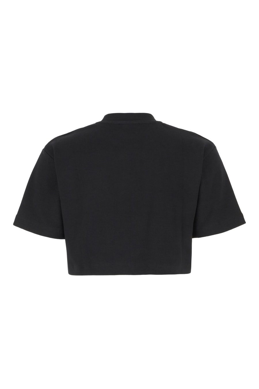 Off-White T-shirt in cotone stretch nero, view 2