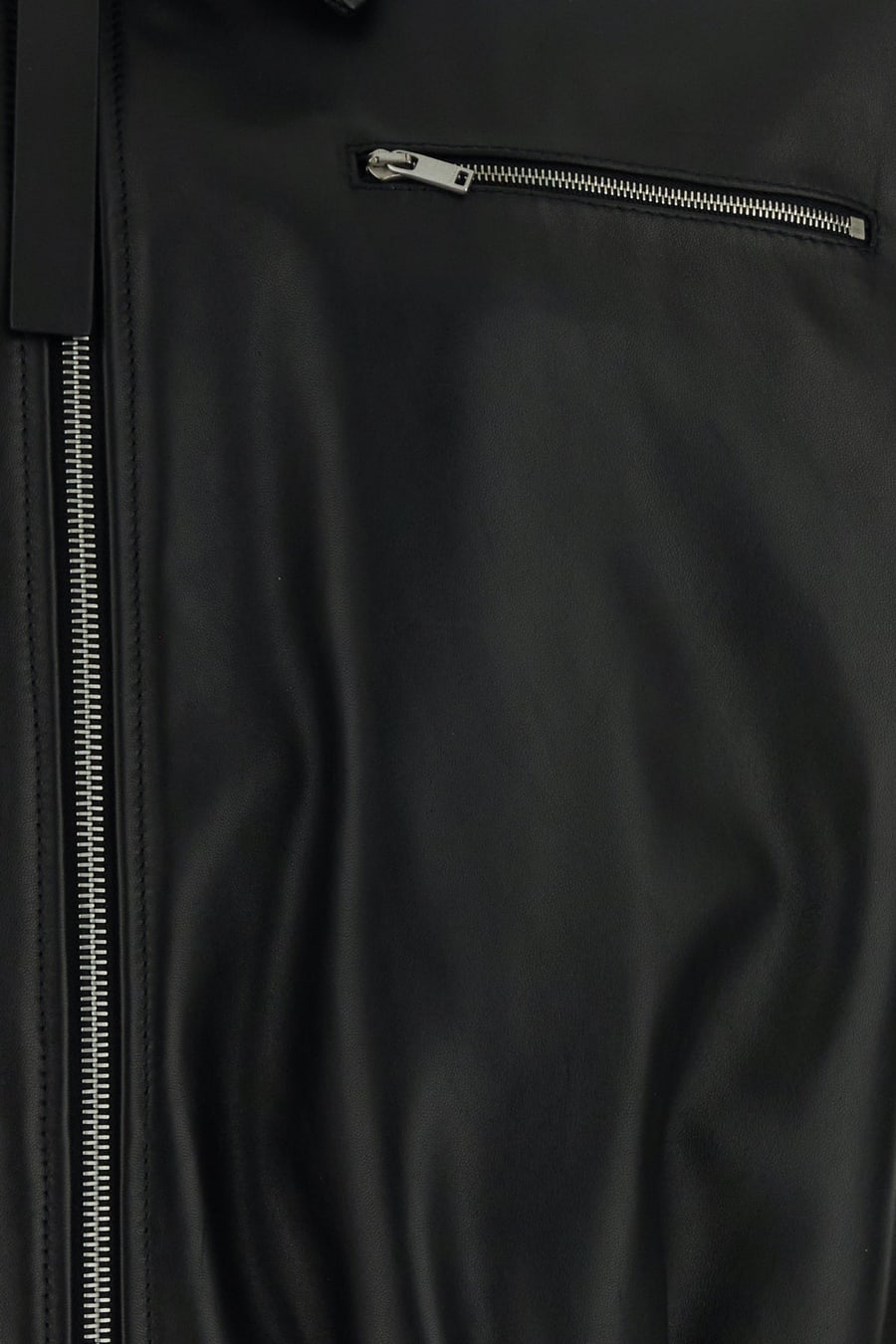 Jil Sander Giacca in pelle nera, view 5