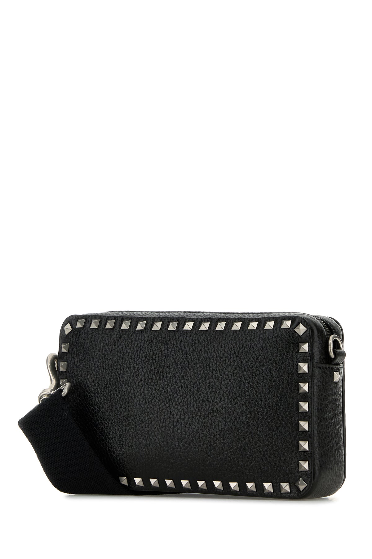 Valentino Garavani Borsa a tracolla Rockstud in pelle nera, view 2