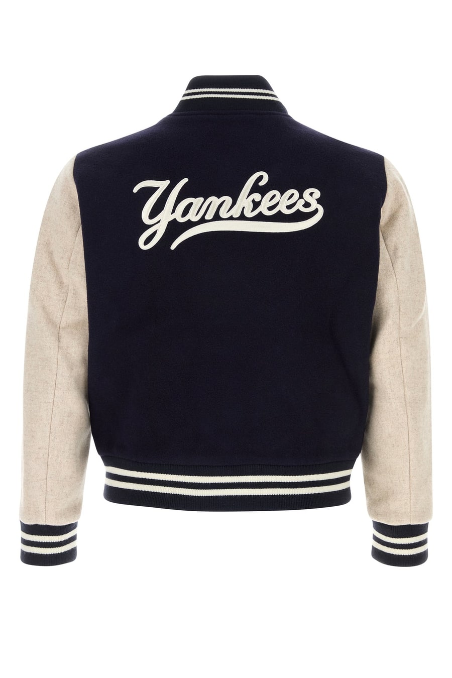 SPORTY & RICH Bomber Diana in lana blu scuro, view 2
