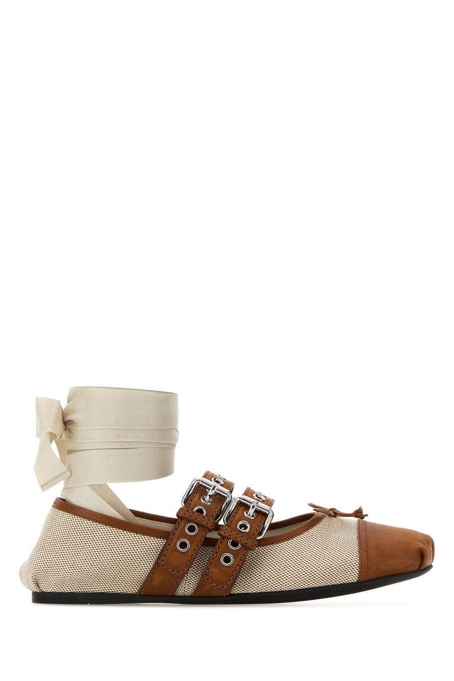 Miu Miu Ballerine in tela bicolor