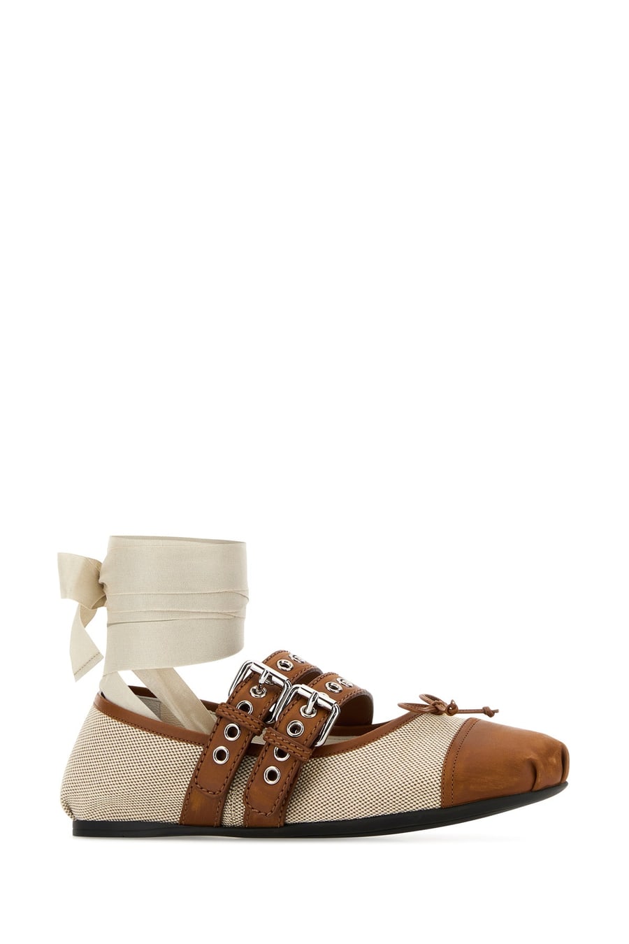 Miu Miu Ballerine in tela bicolor, view 2