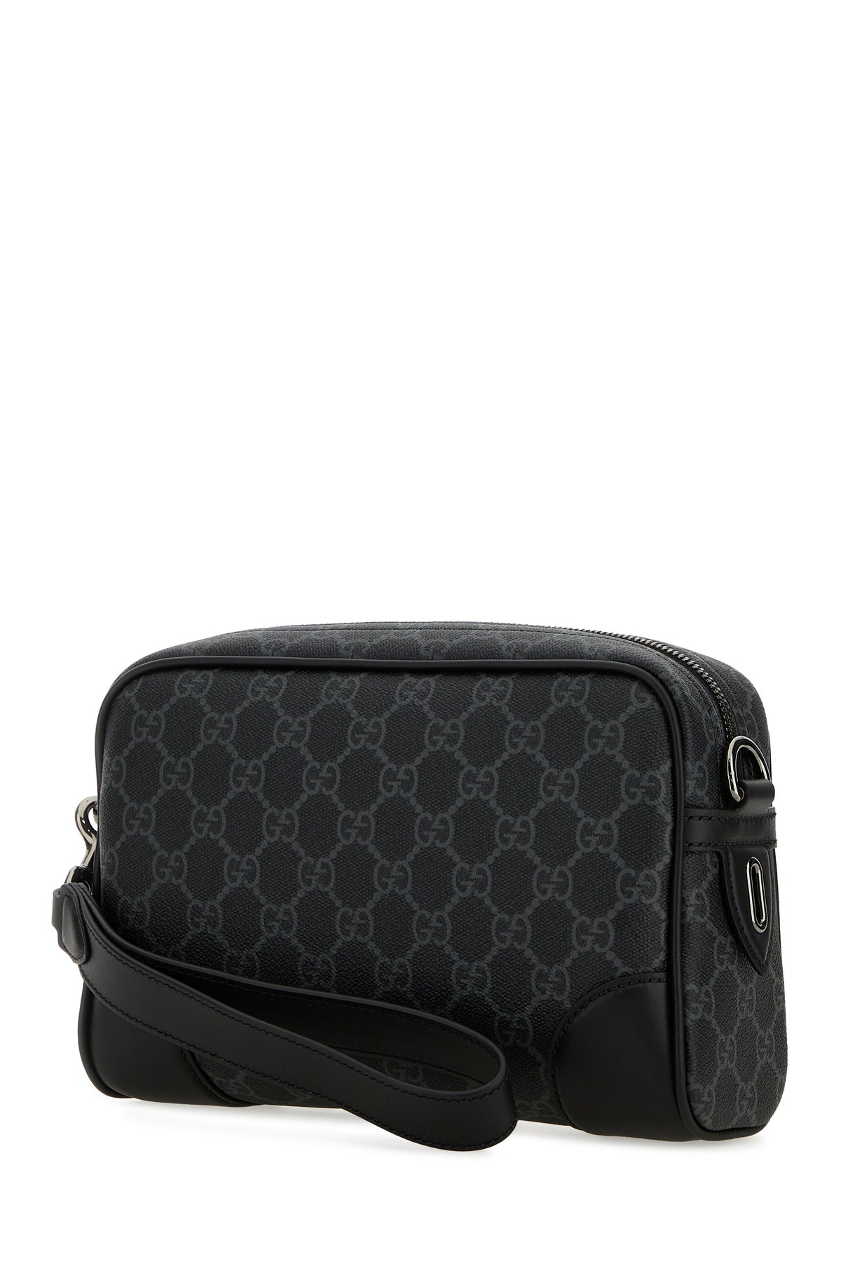 Gucci Borsa a tracolla GG Emblem piccola in tela stampata, view 2
