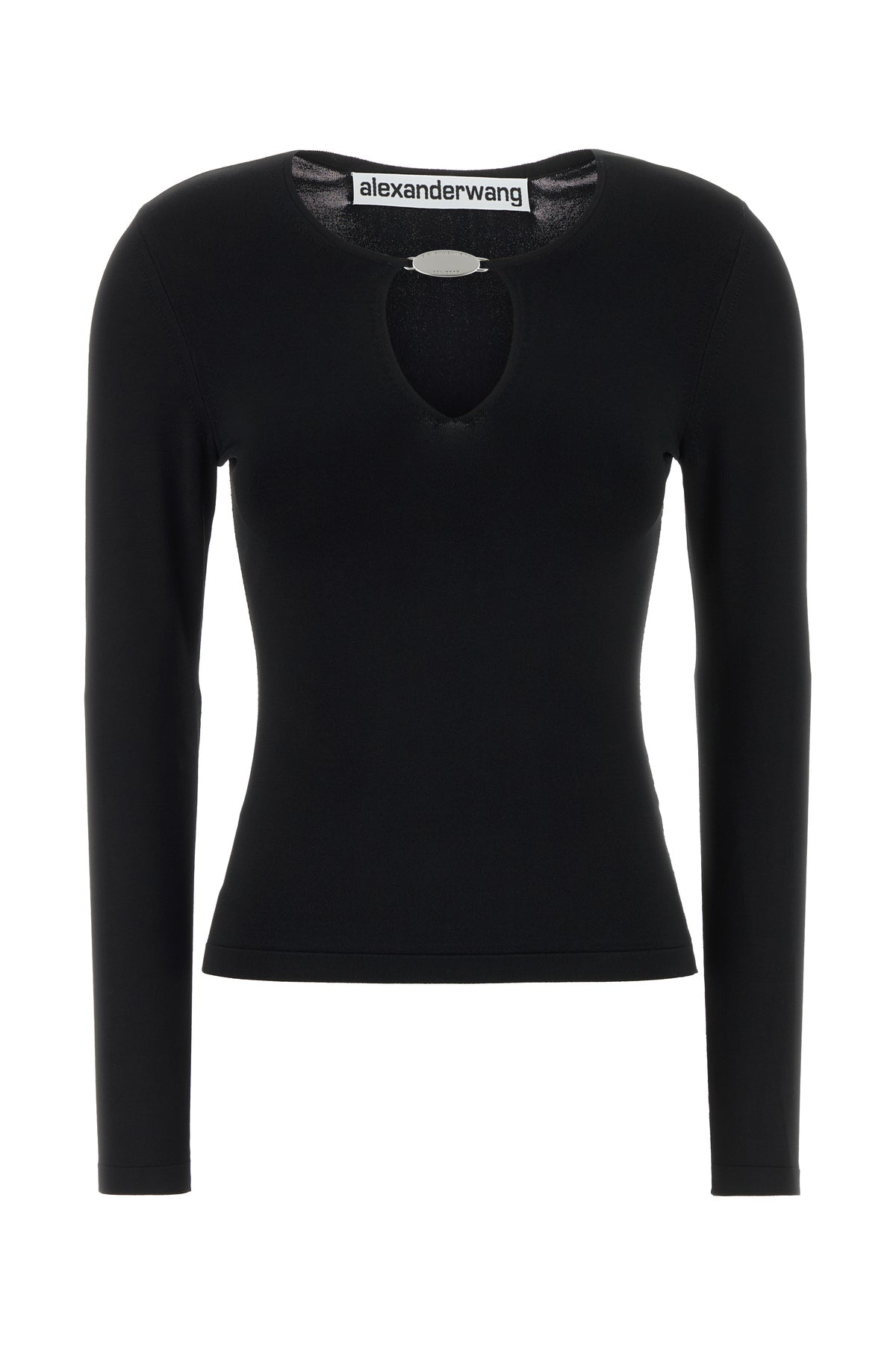 ALEXANDER WANG T-shirt in misto viscosa stretch nera