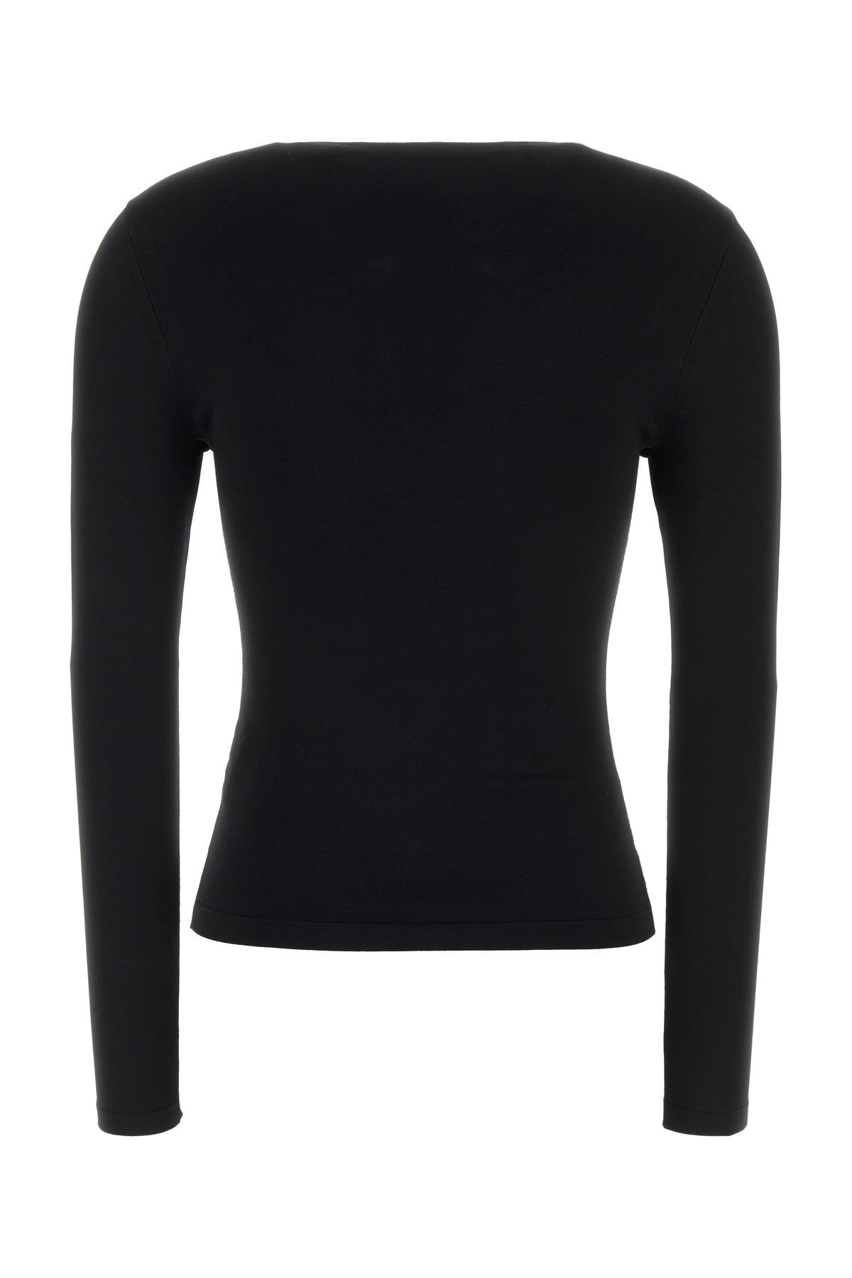 ALEXANDER WANG T-shirt in misto viscosa stretch nera, view 2