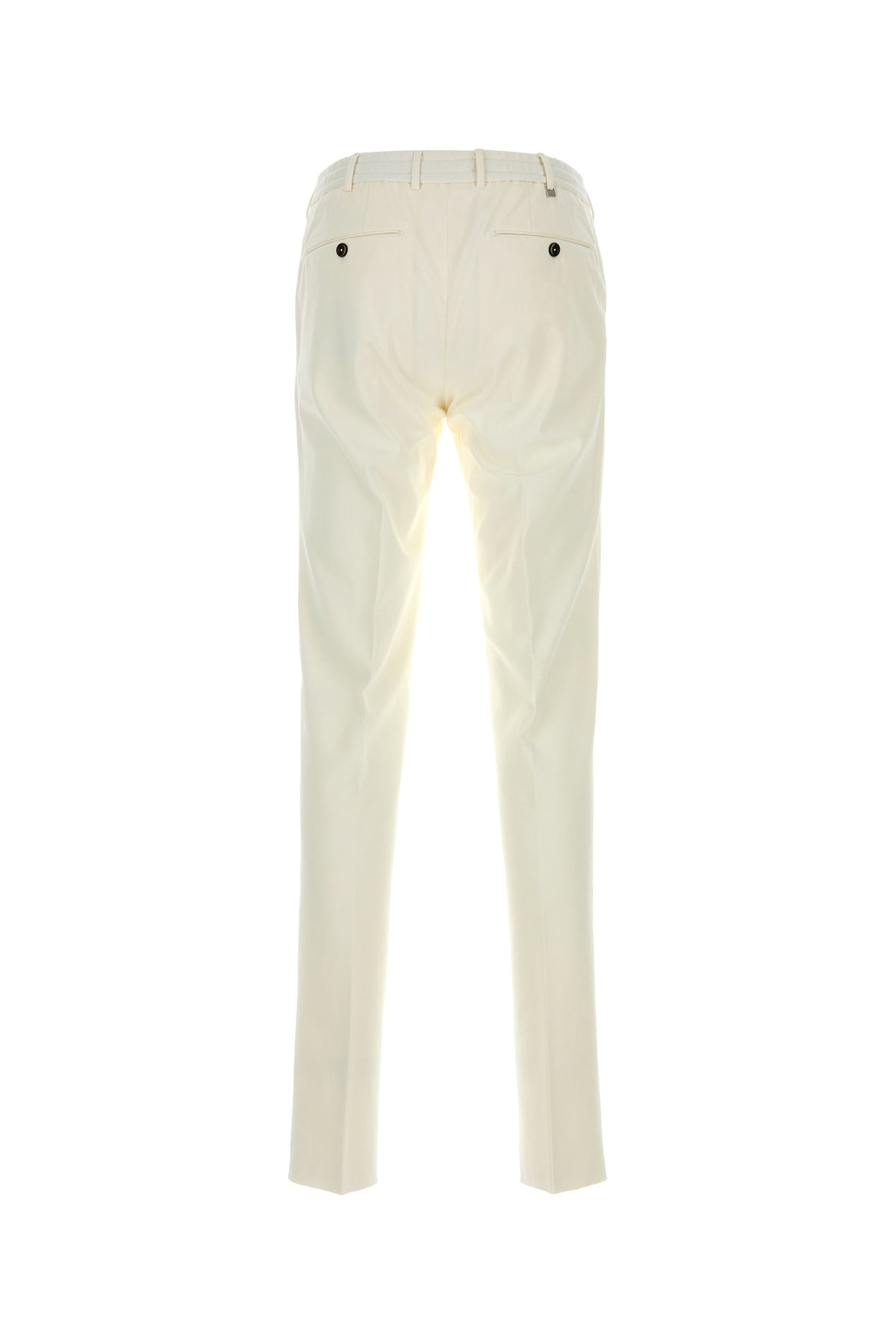 PT Torino Pantalone jogging Style in misto cotone stretch bianco, view 2