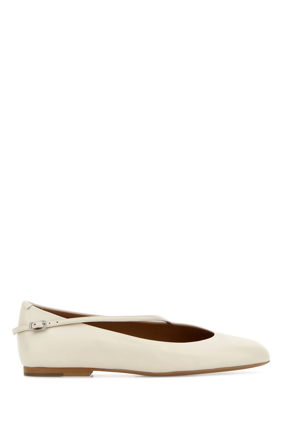 Jil Sander Ballerine Elyss in pelle bianca
