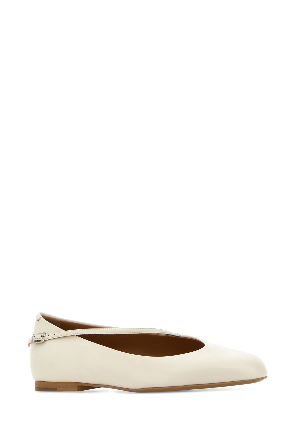Jil Sander Ballerine Elyss in pelle bianca, view 2