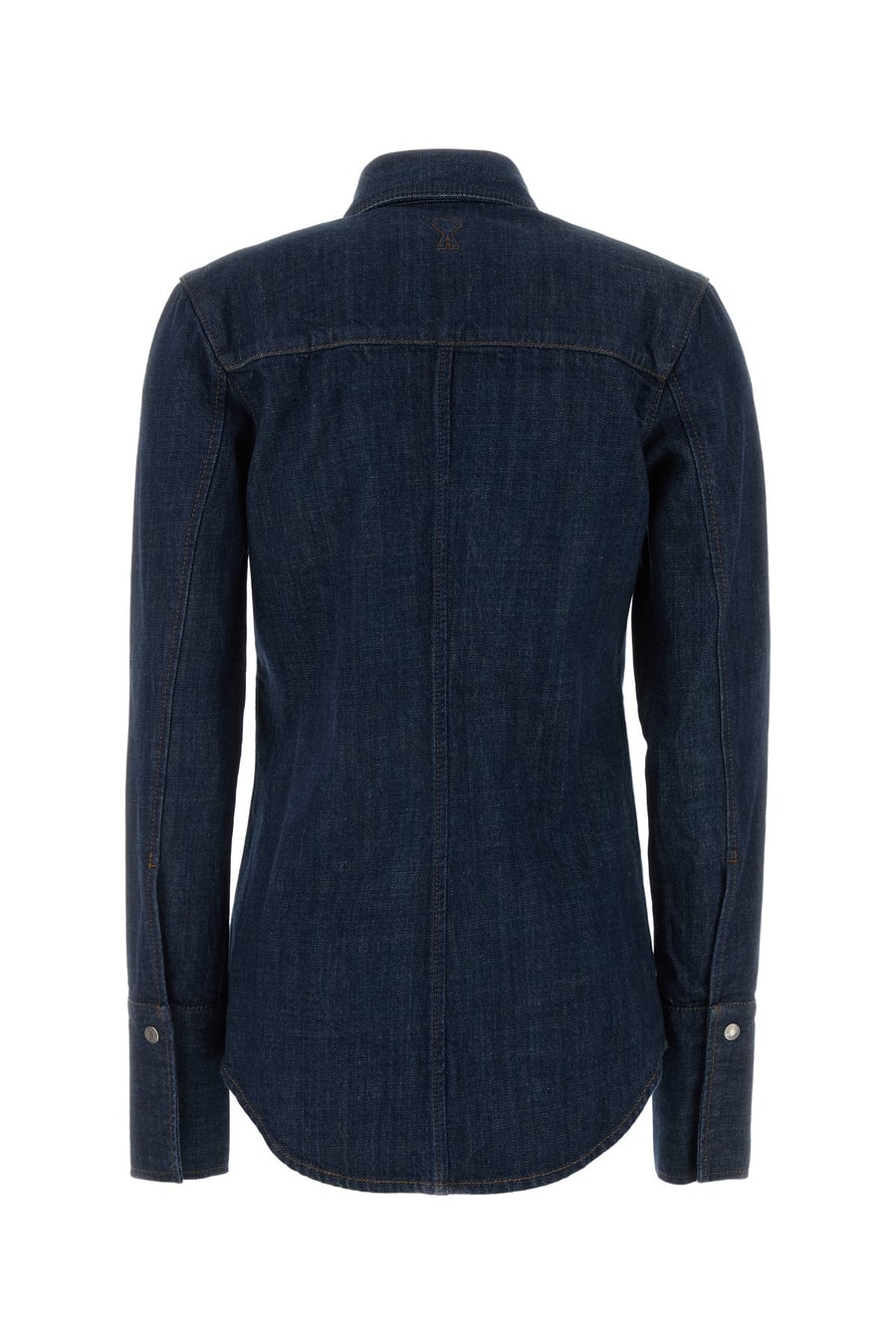 AMI Camicia in denim blu, view 2