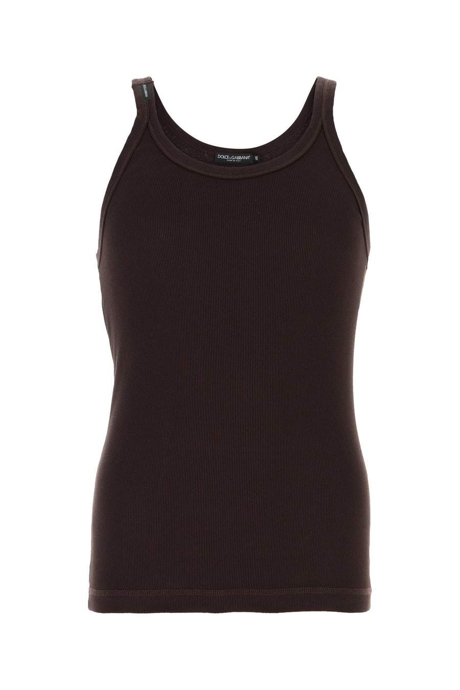 Dolce & Gabbana Canotta in cotone cioccolato