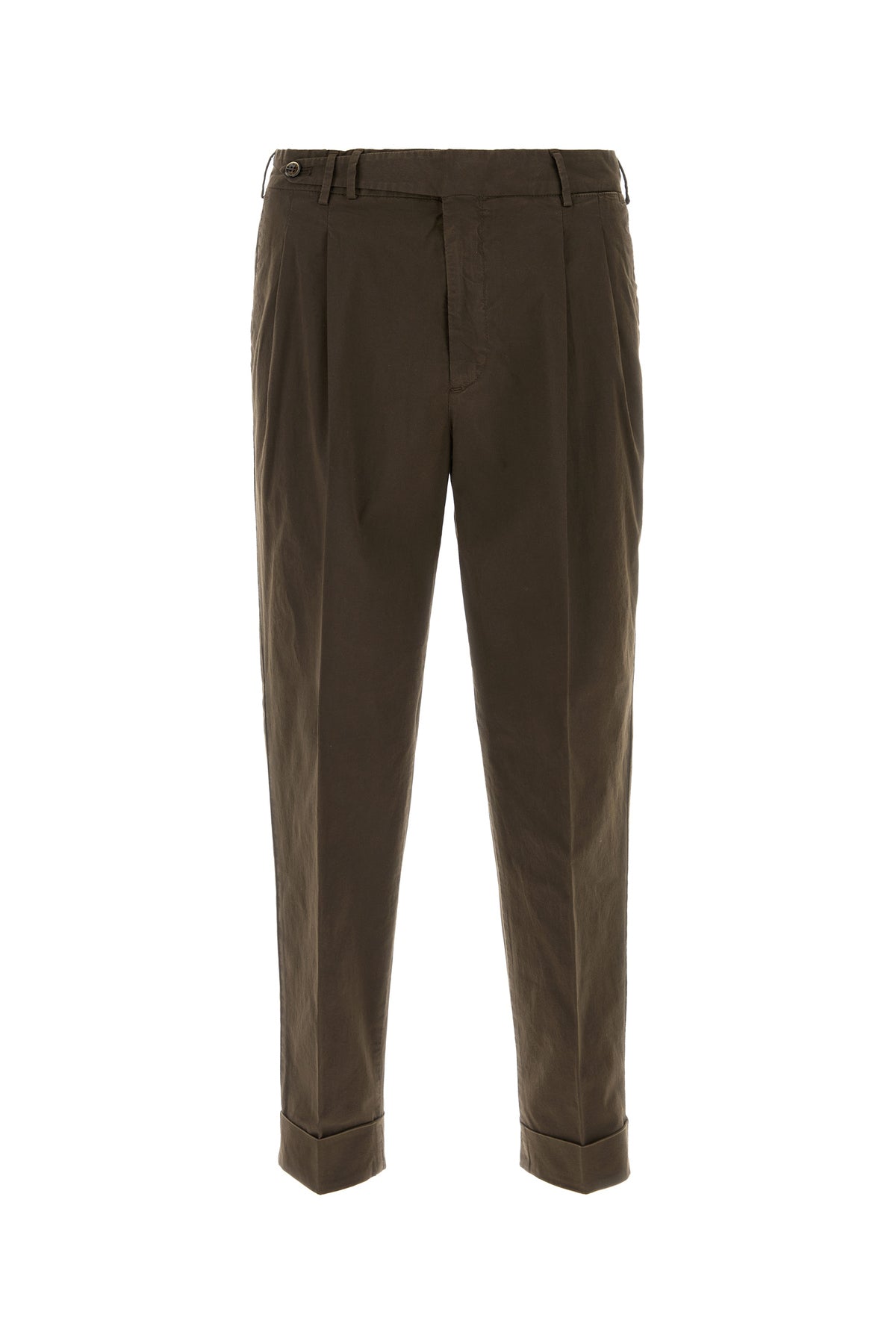 PT Torino Pantalone Style in cotone stretch marrone