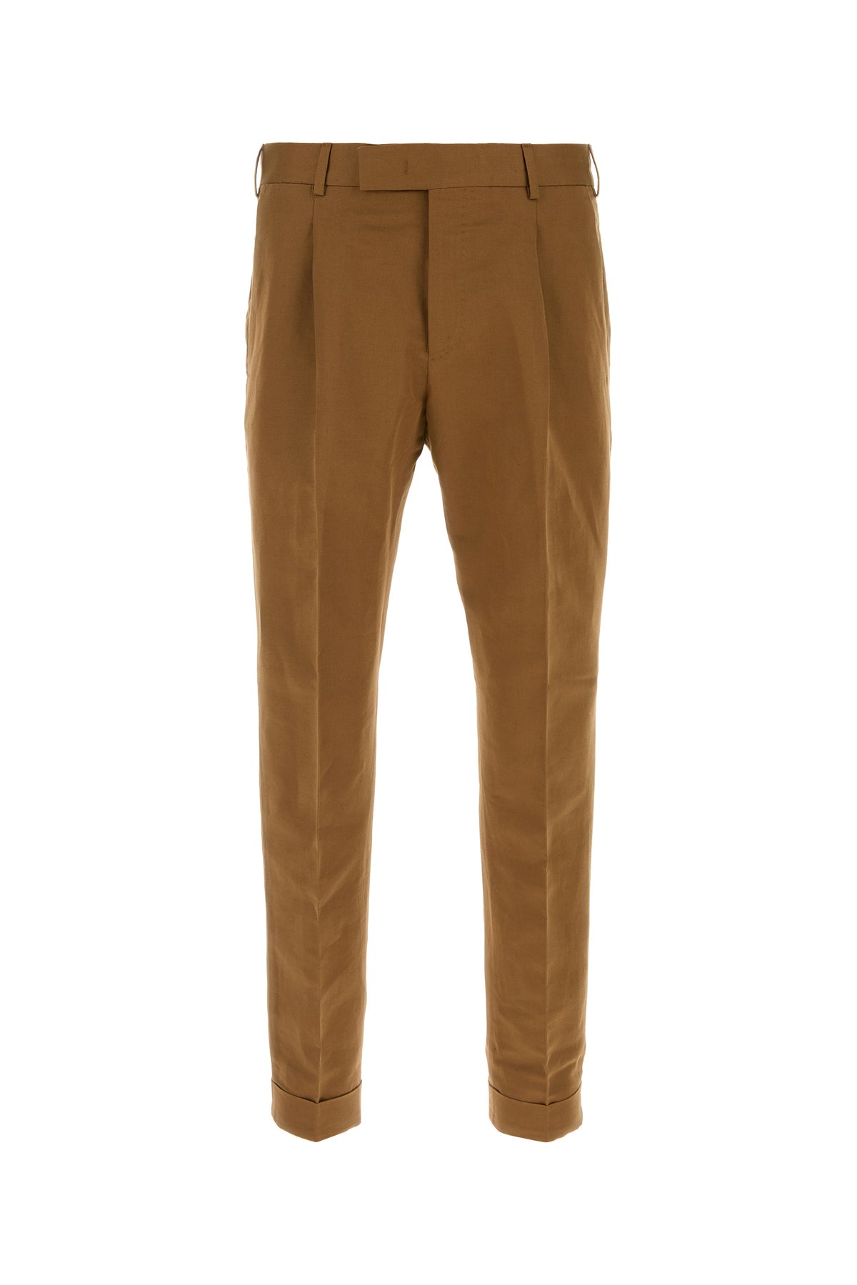 PT Torino Pantalone in misto lino biscotto
