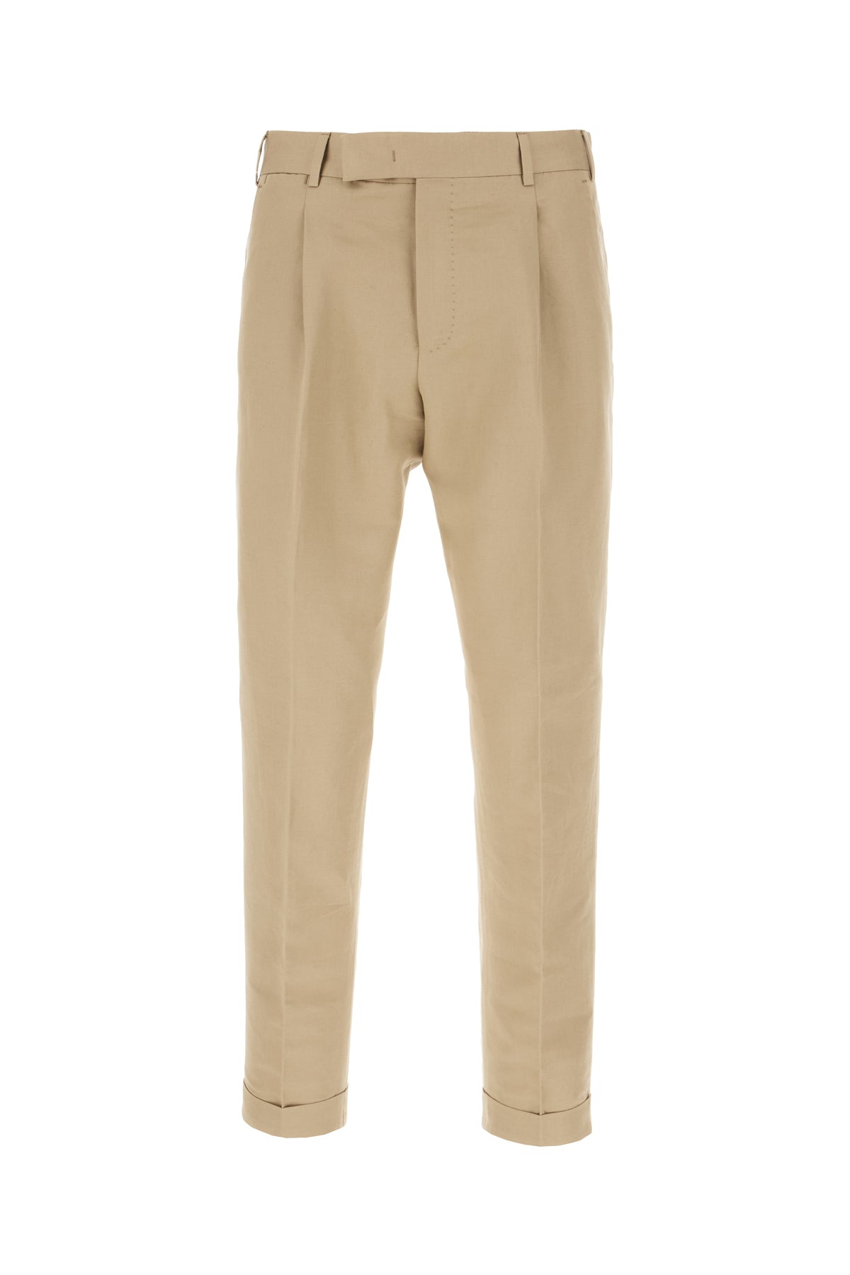 PT Torino Pantalone in misto lino beige