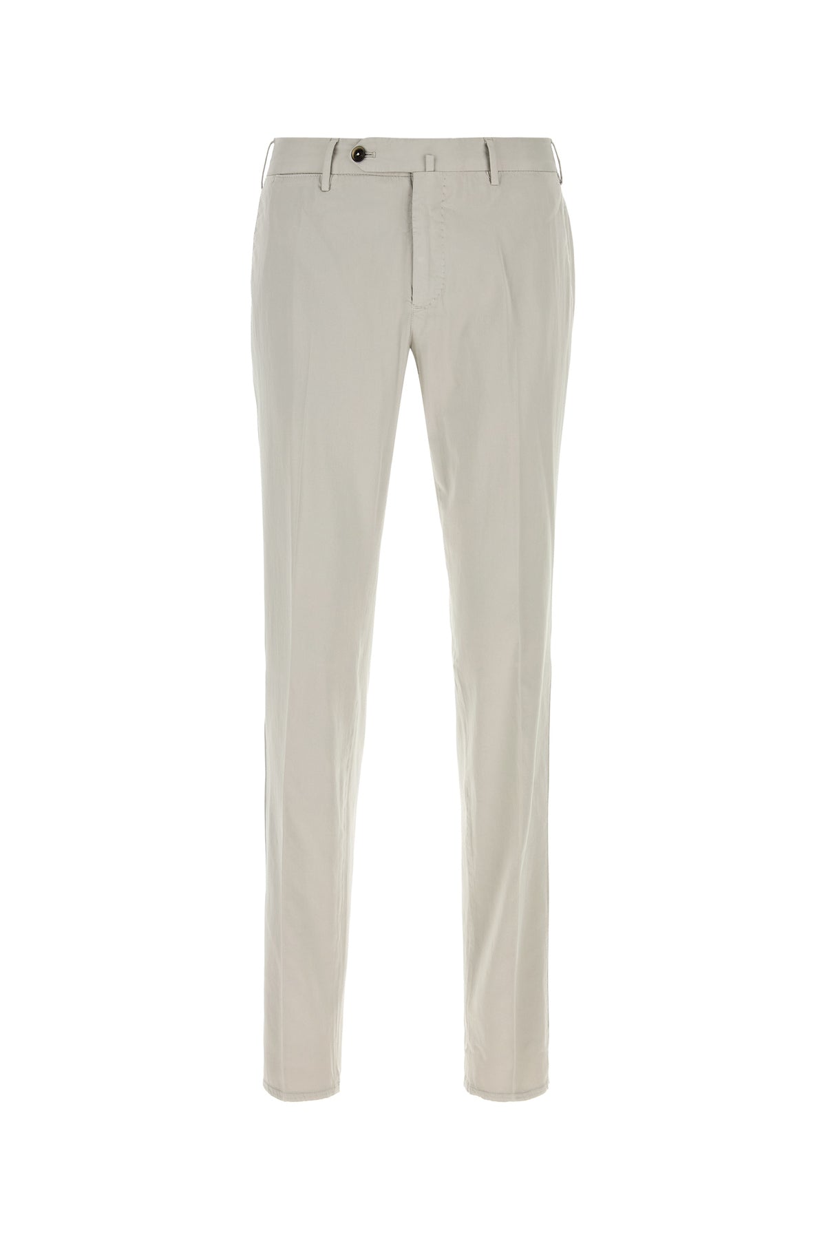 PT Torino Pantalone Silkochino in misto cotone stretch gesso