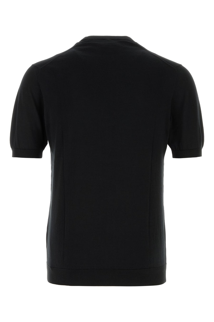 FEDELI Maglione in cotone nero, view 2