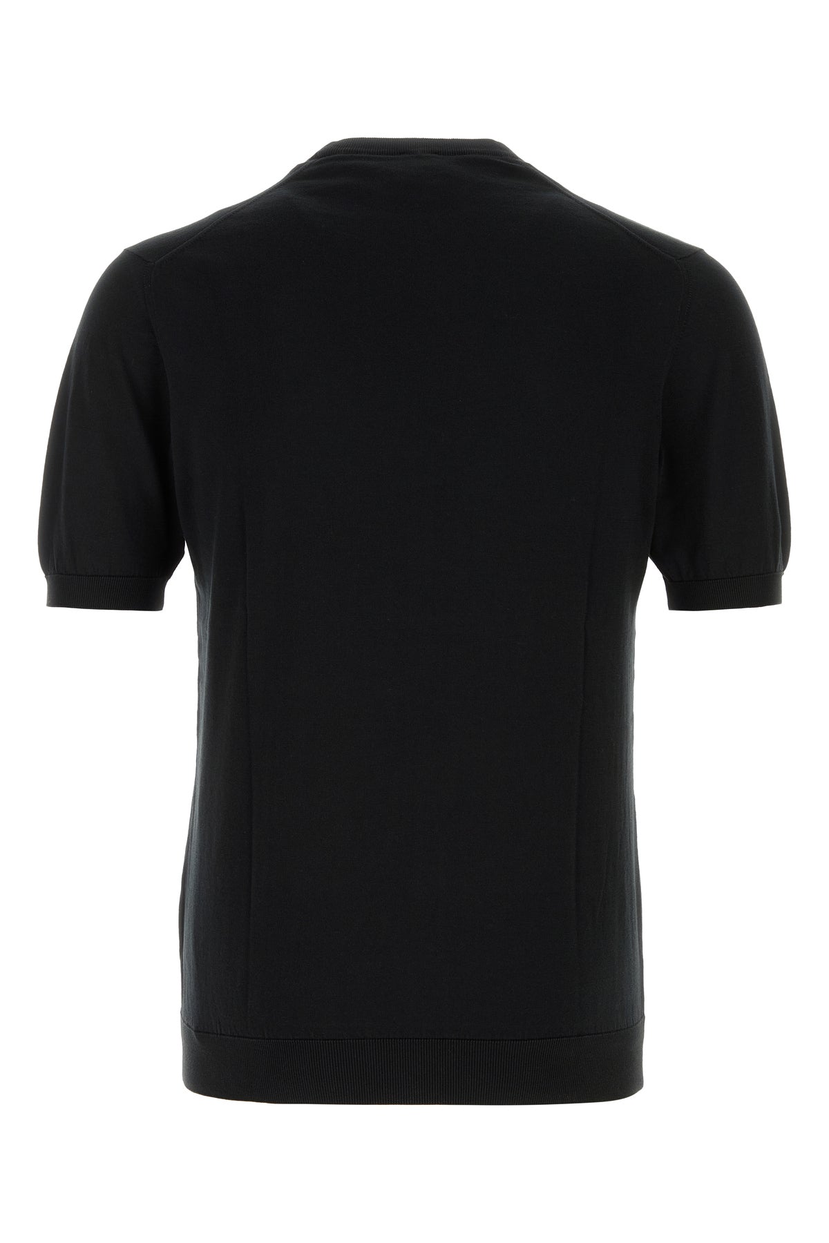 FEDELI Maglione in cotone nero, view 2