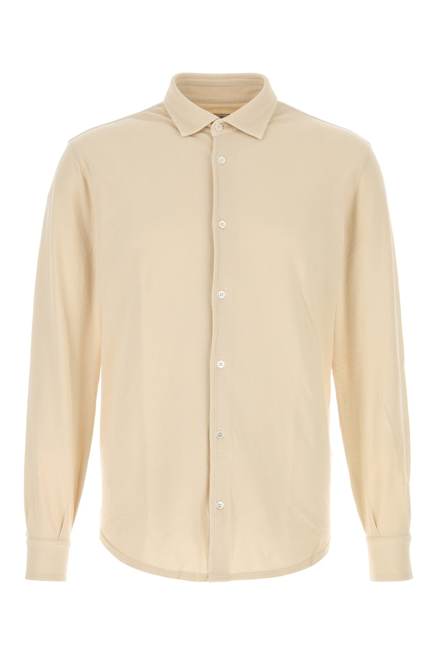 FEDELI Camicia in cotone sabbia