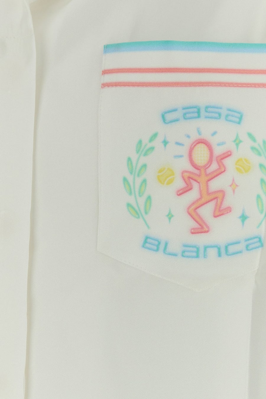CASABLANCA Camicia in seta bianca, view 3