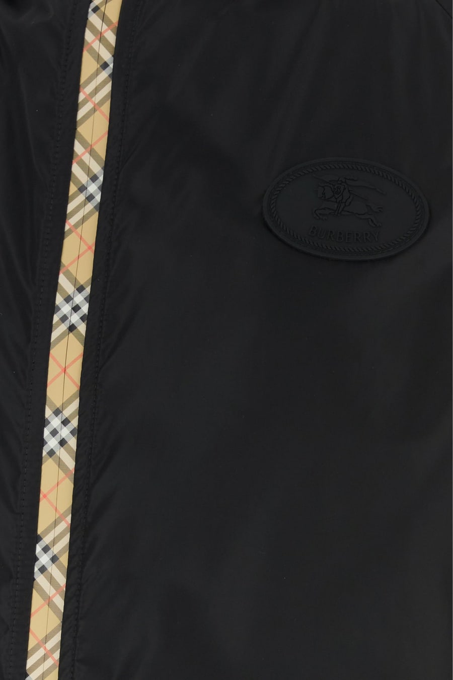 Burberry Giacca a vento in nylon nero, view 3