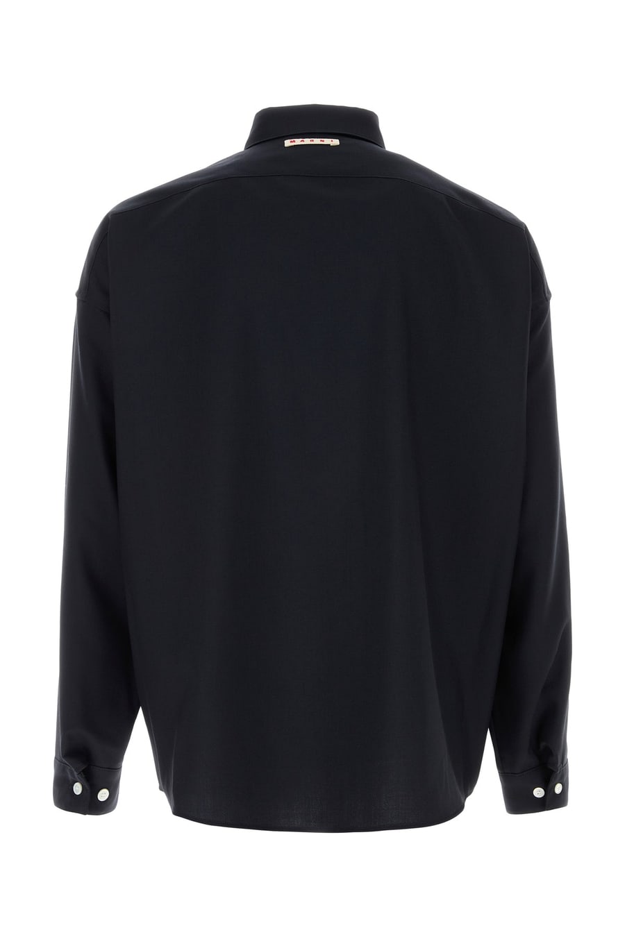 Marni Camicia in twill blu notte, view 2