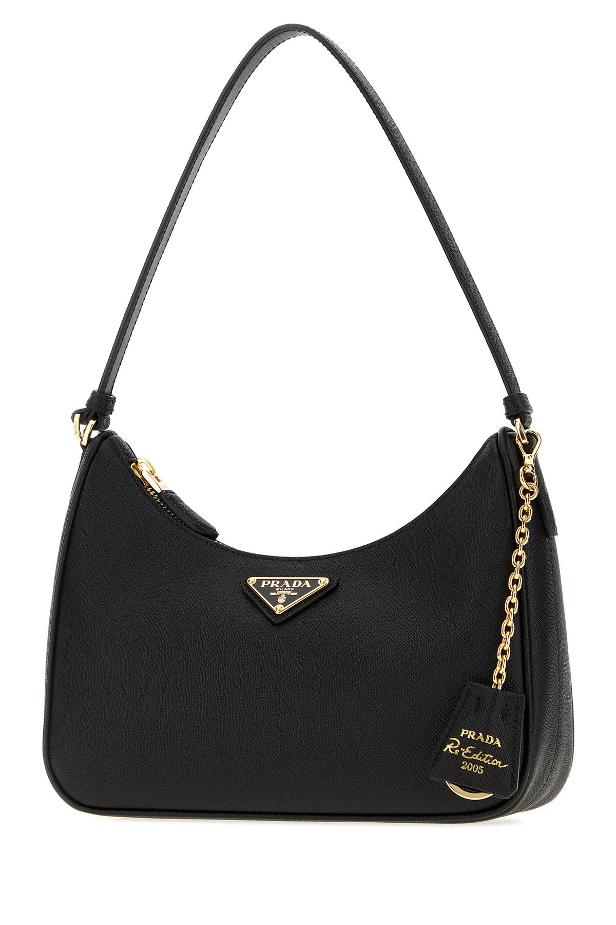 Prada Borsa a spalla Prada Re-Edition 2005 in pelle nera, view 2