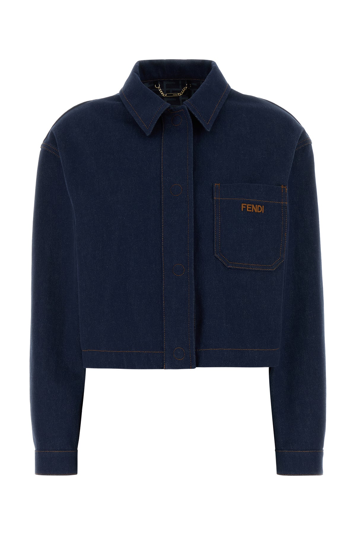 Fendi Giubbino in denim blu