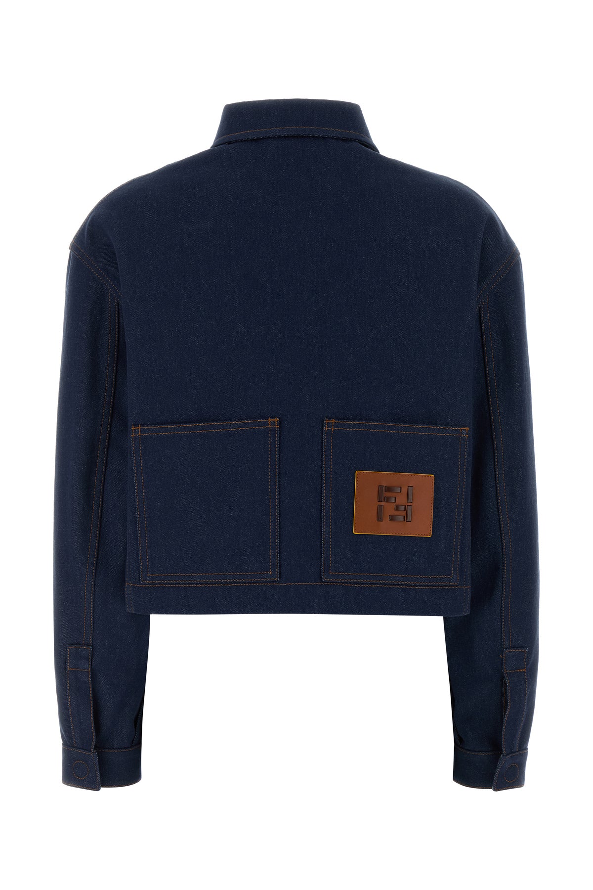 Fendi Giubbino in denim blu, view 2