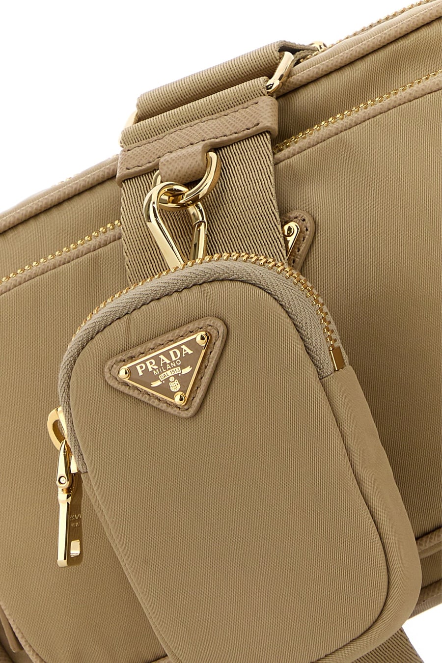 Prada Borsa a tracolla in Re-Nylon beige, view 4