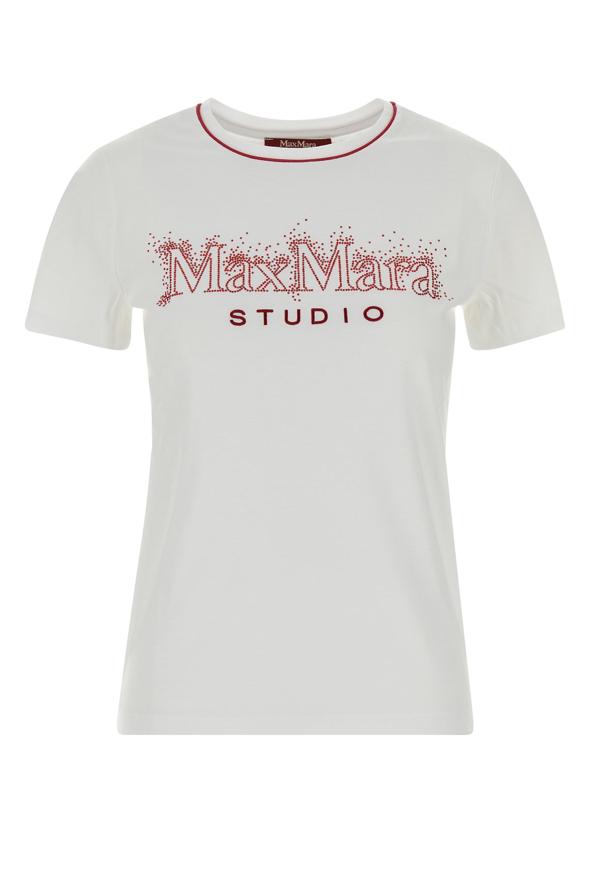 Max Mara T-shirt Pugnale in cotone bianco