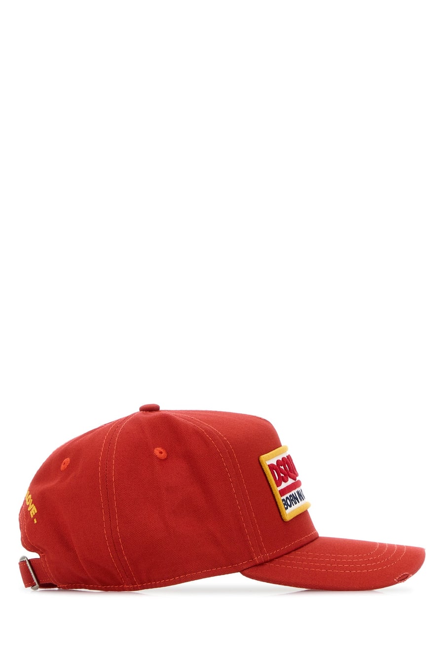 Dsquared2 Cappello da baseball in cotone rosso, view 2