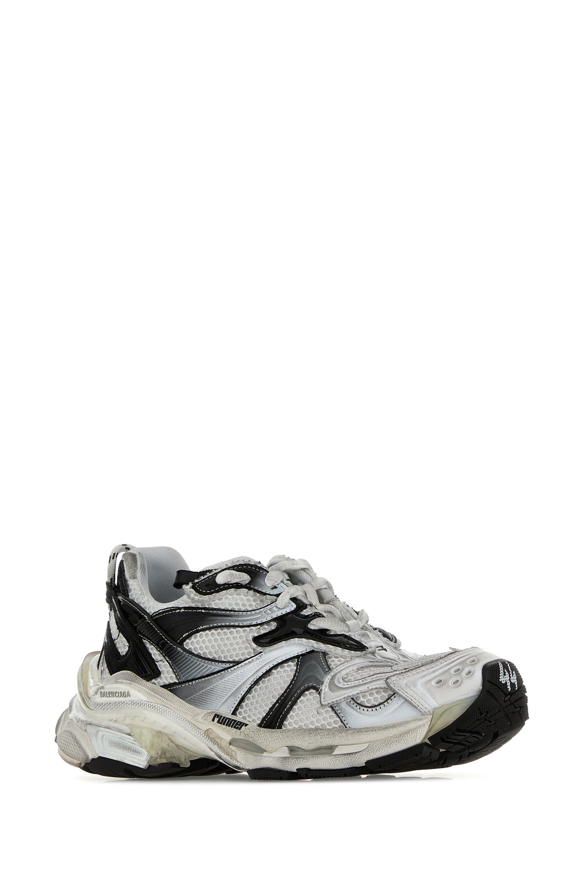 Balenciaga Sneakers Runner 2 in rete bianca, view 2